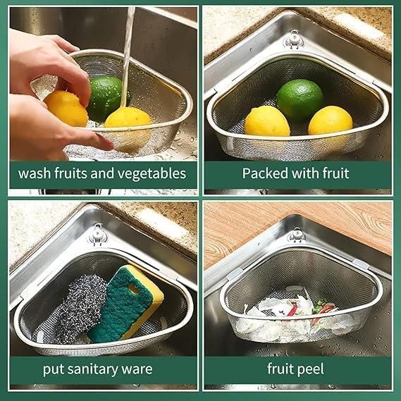 LD Corner Sink Drain Basket – Stainless Stee