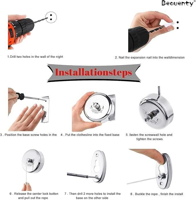LD Retractable Steel Clothesline