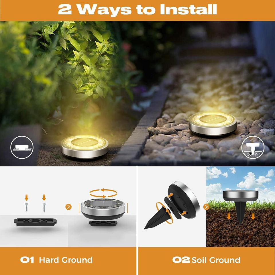 LD SunGlow Waterproof Garden Lights (Pack of 4)
