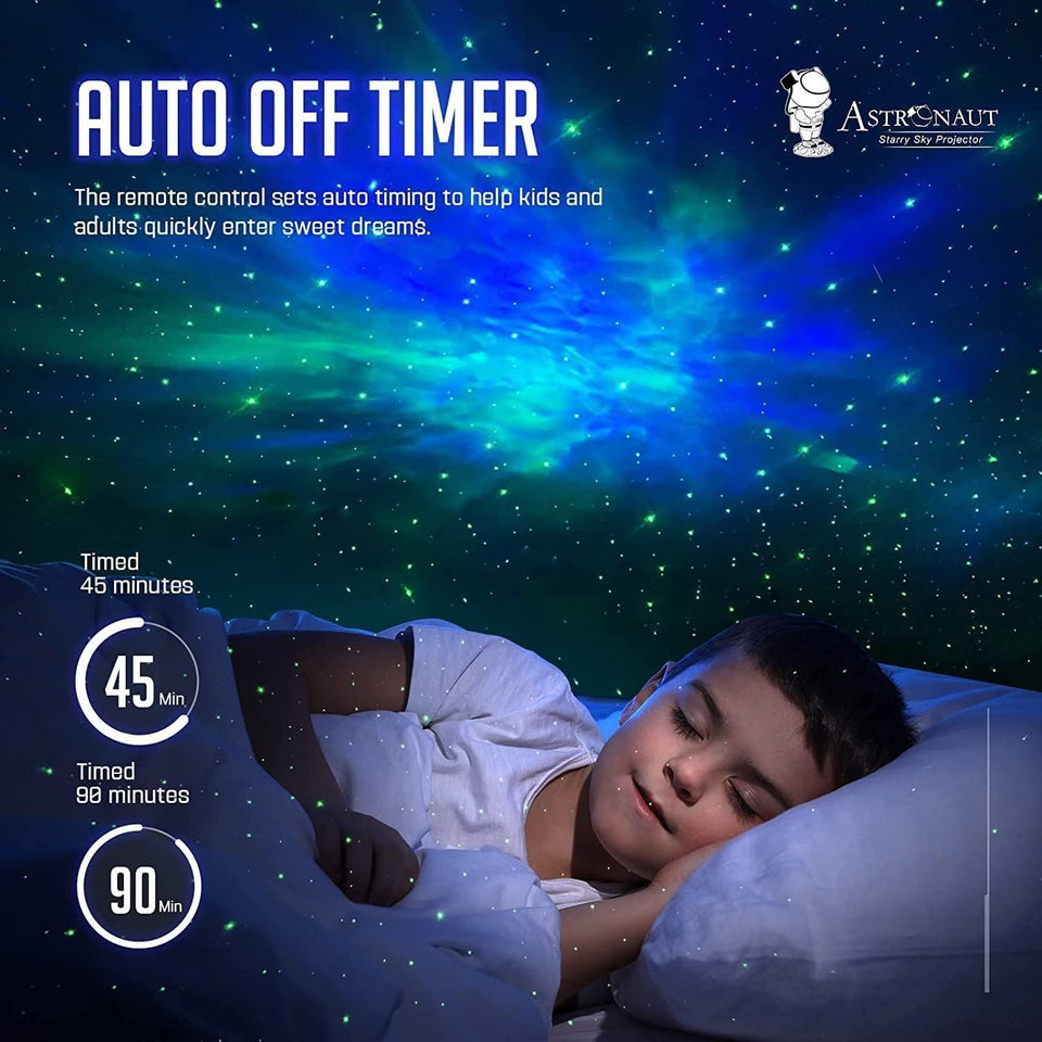 LD Galaxy Projector - 360 Magnetic Head Rotation, Remote Control