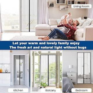 LD Mesh Magnetic Mosquito Curtain with Magnets Reinforced Polyester