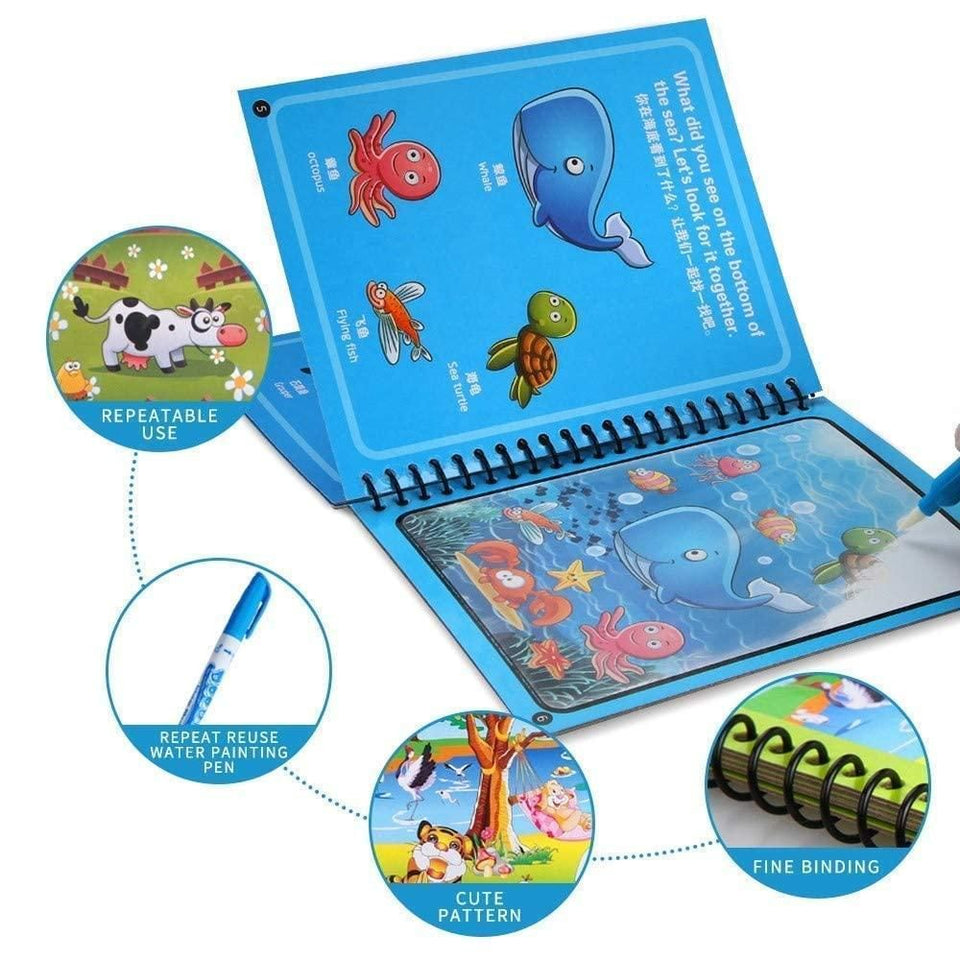 LD Reusable Magic Water Coloring Book