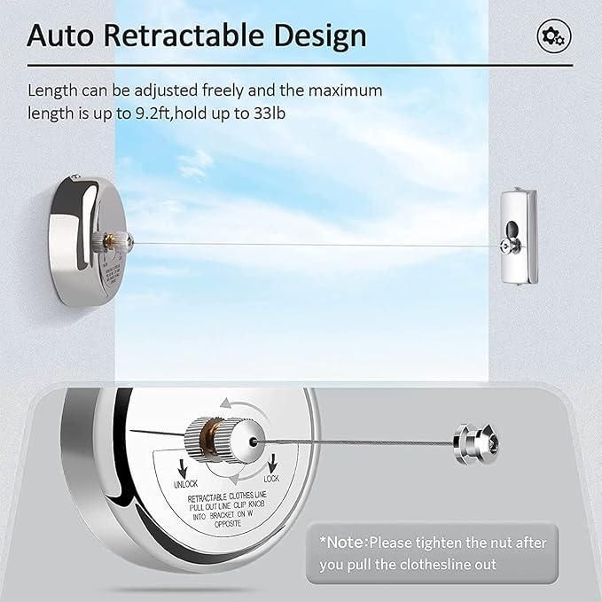 LD Retractable Steel Clothesline