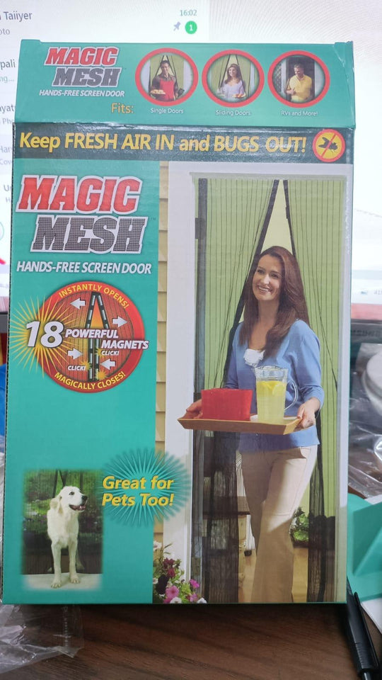 LD Mesh Magnetic Mosquito Curtain with Magnets Reinforced Polyester