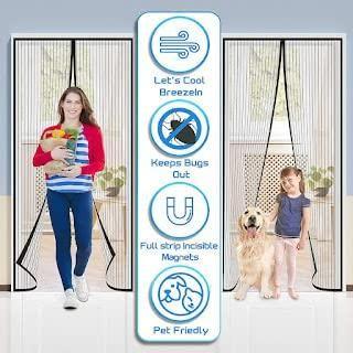 LD Mesh Magnetic Mosquito Curtain with Magnets Reinforced Polyester